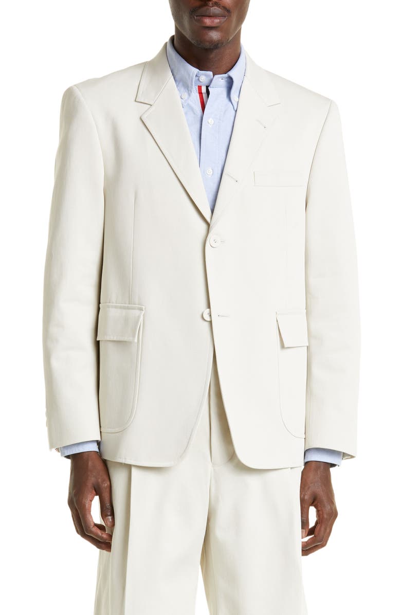 Thom Browne Unconstructed Straight Fit Sport Coat, Main, color, 