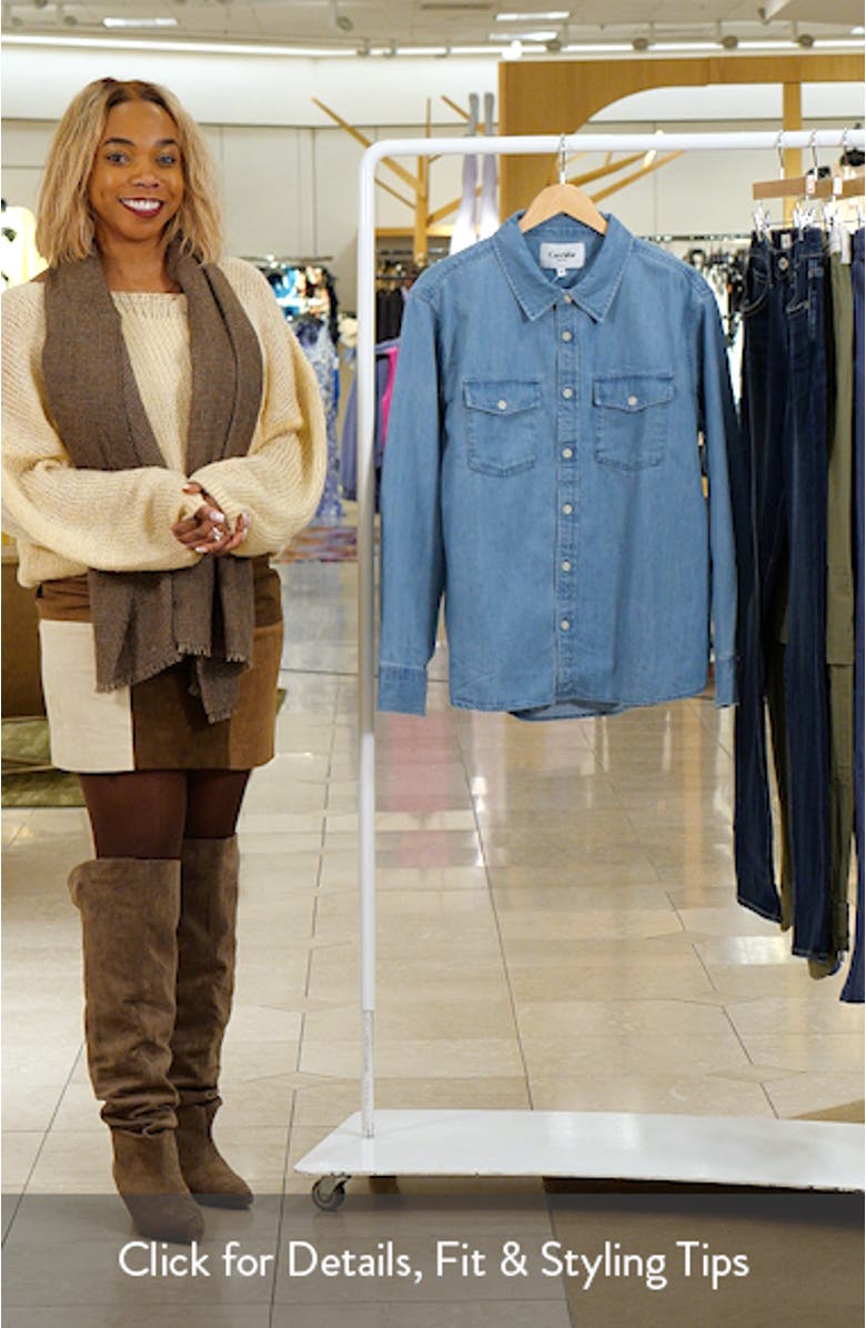 Cotton Denim Button-Up Shirt, sales video thumbnail