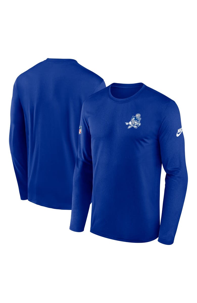 Nike Men's Nike Royal Dallas Cowboys Legend Small Logo Performance Long Sleeve T-Shirt, Main, color, Royal
