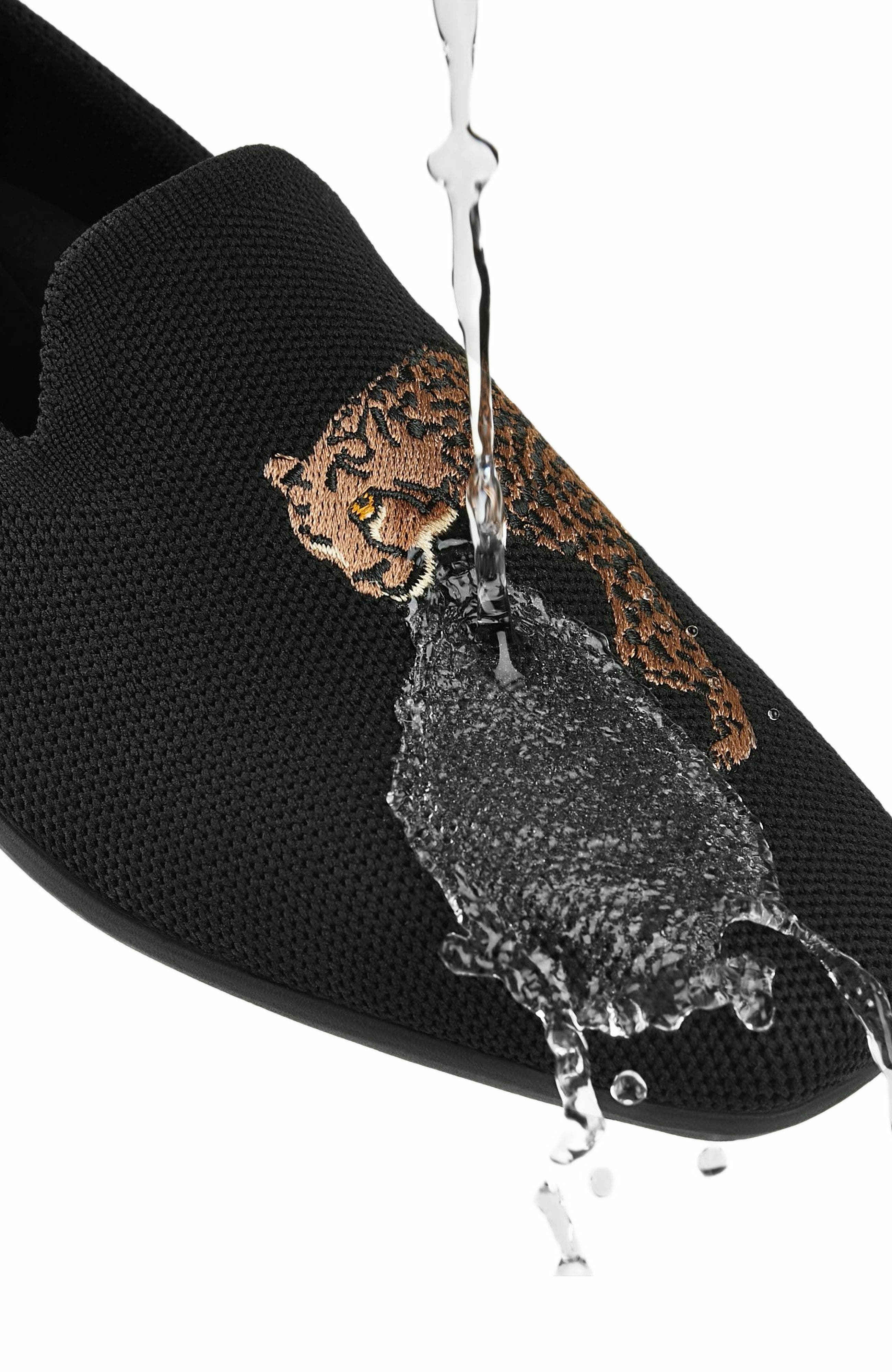 VIVAIA Water-Repellent Square-Toe Loafers, Alternate, color, Black Cheetah