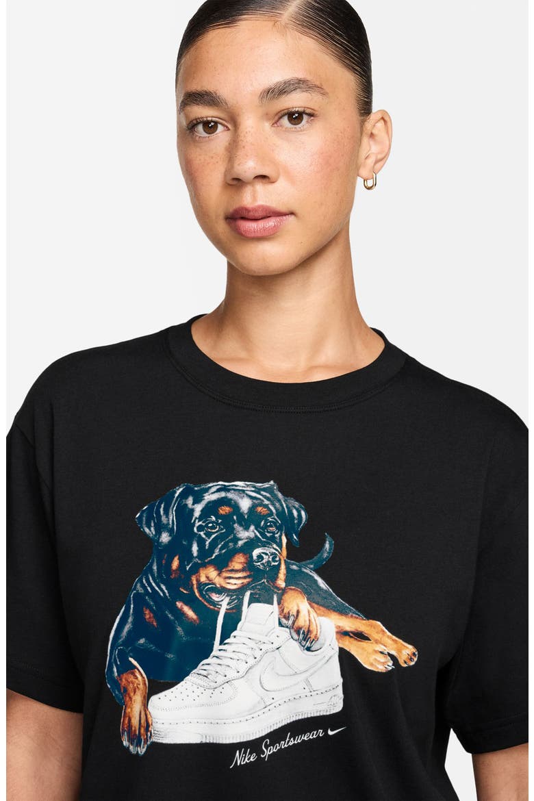 Sportswear Graphic Boyfriend T-Shirt, Alternate, color, 010 BLACK