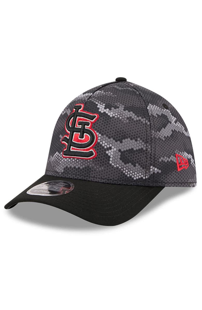New Era Men's New Era Black St. Louis Cardinals Camo 39THIRTY A-Frame Flex Hat, Main, color, Black