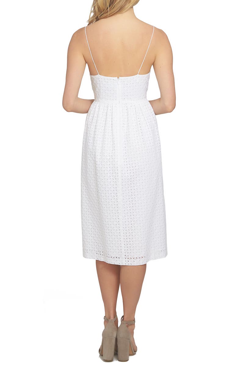 CeCe Aurora Eyelet Midi Dress, Alternate, color, 