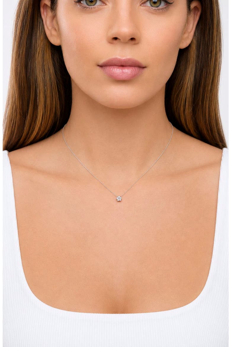 Getty 18k Gold Diamond Pendant Necklace, Alternate, color, 18KW