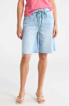 MOTHER The Shoelace Fun Dip Frayed Shorts