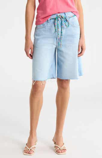 MOTHER The Shoelace Fun Dip Frayed Shorts