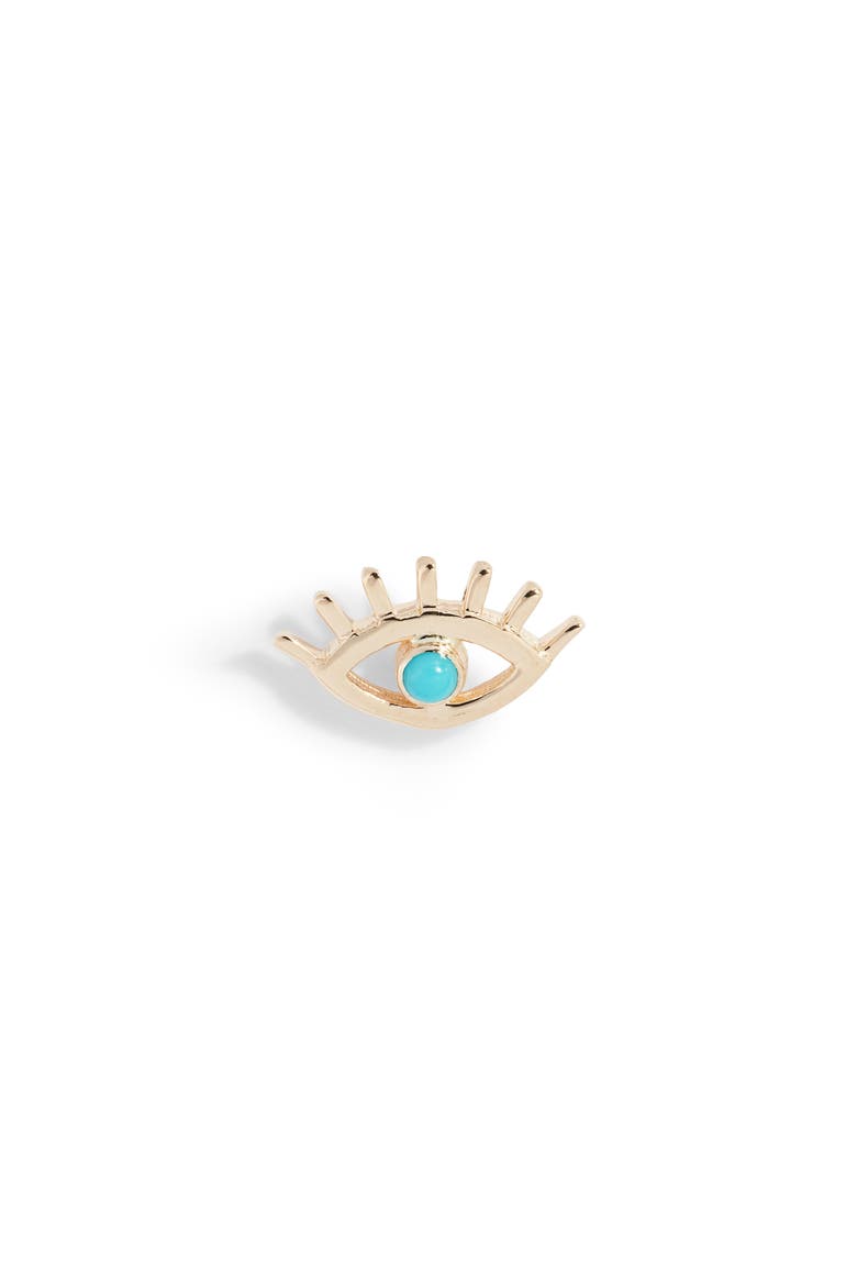 Lash Evil Eye Turquoise Stud Earring, Main, color, TURQUOISE