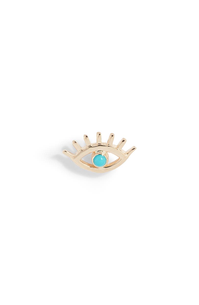 Anzie x Mel Soldera Lash Evil Eye Single Earring, Main, color, Turquoise