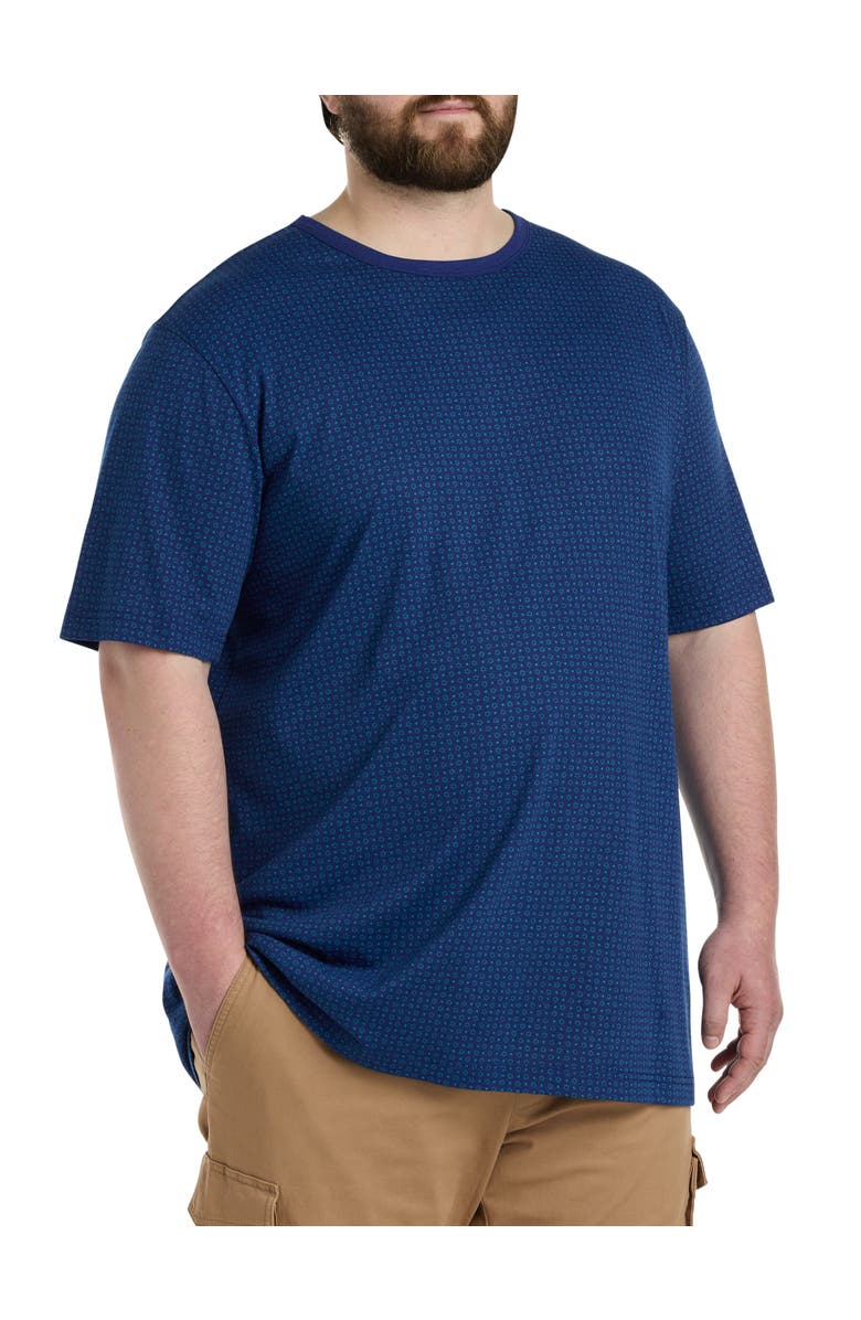 Harbor Bay by DXL Circle Print Moisture-Wicking T-Shirt, Main, color, Blue Multi