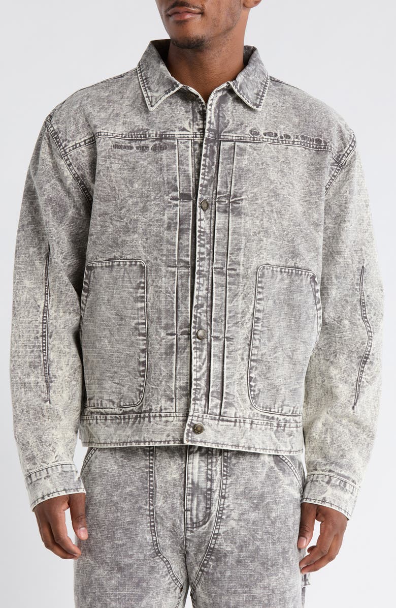 HONOR THE GIFT Still Do Ripstop Trucker Jacket, Alternate, color, Grey