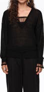 BIMBA Y LOLA Wool V-Neck Long Sweater