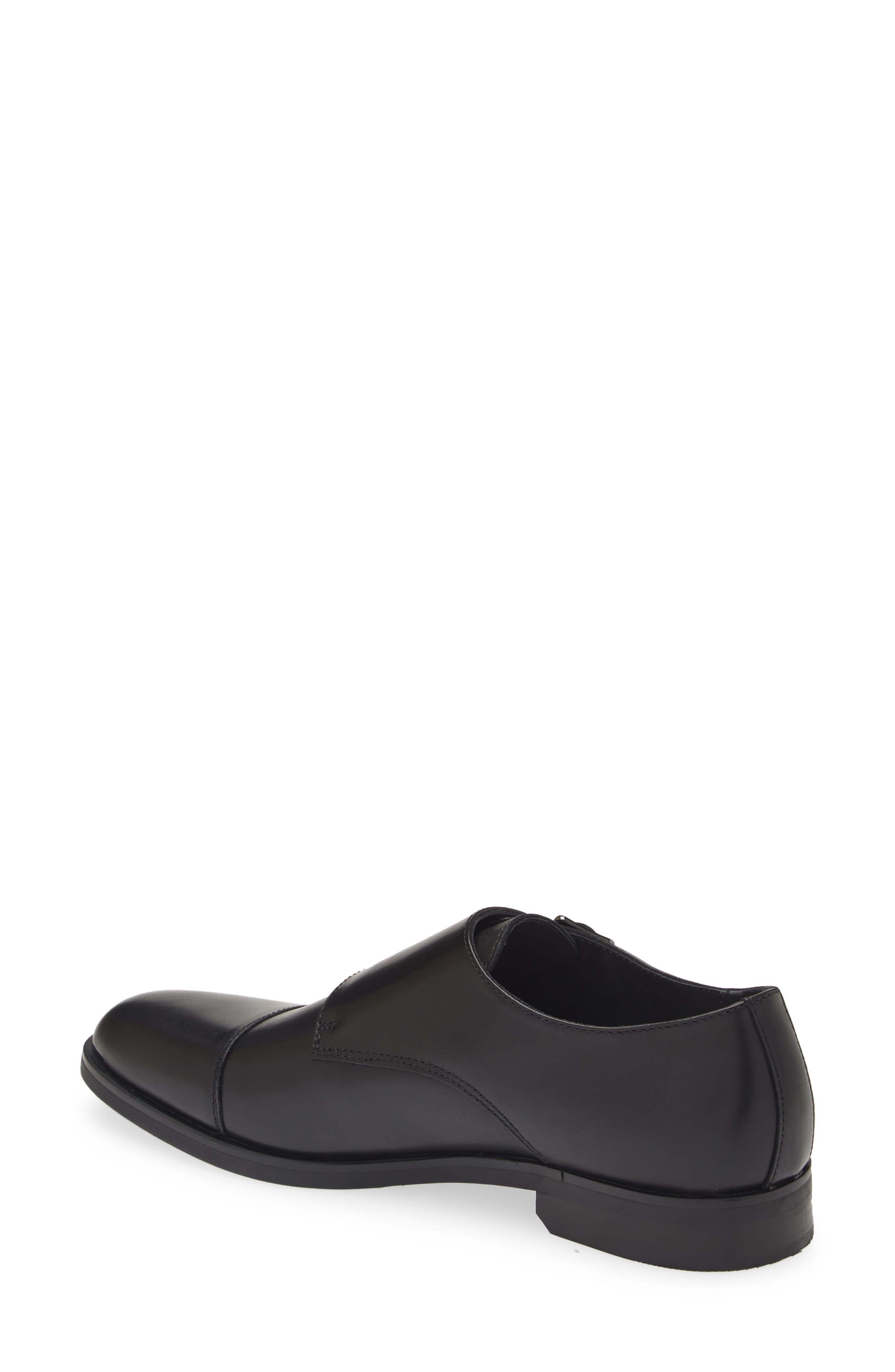 Nordstrom Edison Double Monk Strap Shoe, Alternate, color, Black