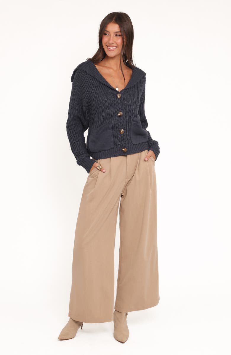 Petal & Pup Amelia Sailor Collar Cardigan, Alternate, color, Navy