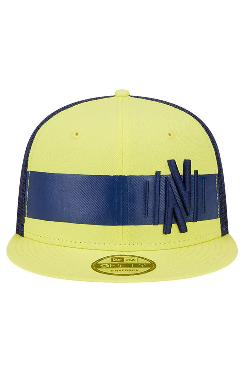 New Era Men's New Era Yellow Nashville SC Trucker 9FIFTY Snapback Hat, Alternate, color,