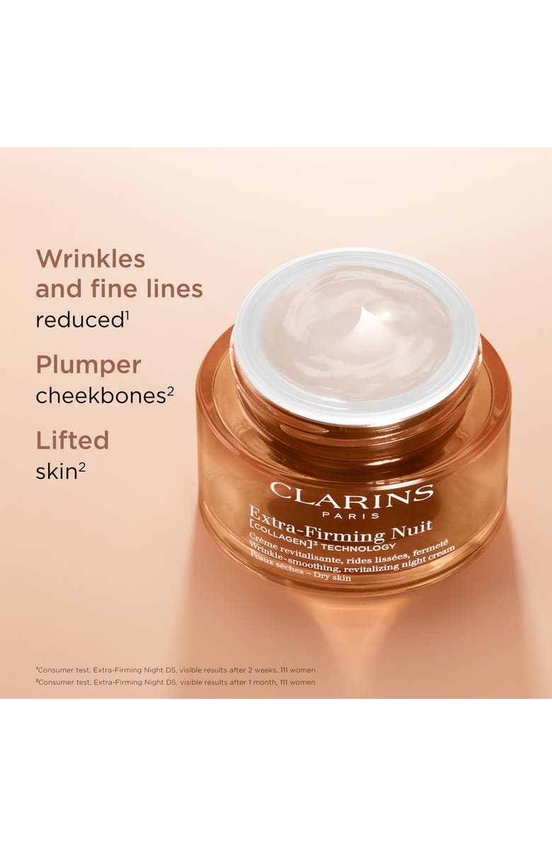 Clarins Extra-Firming Night Refillable Moisturizer with Collagen Polypeptide & Niacinamide for Dry Skin, Alternate, color, Regular