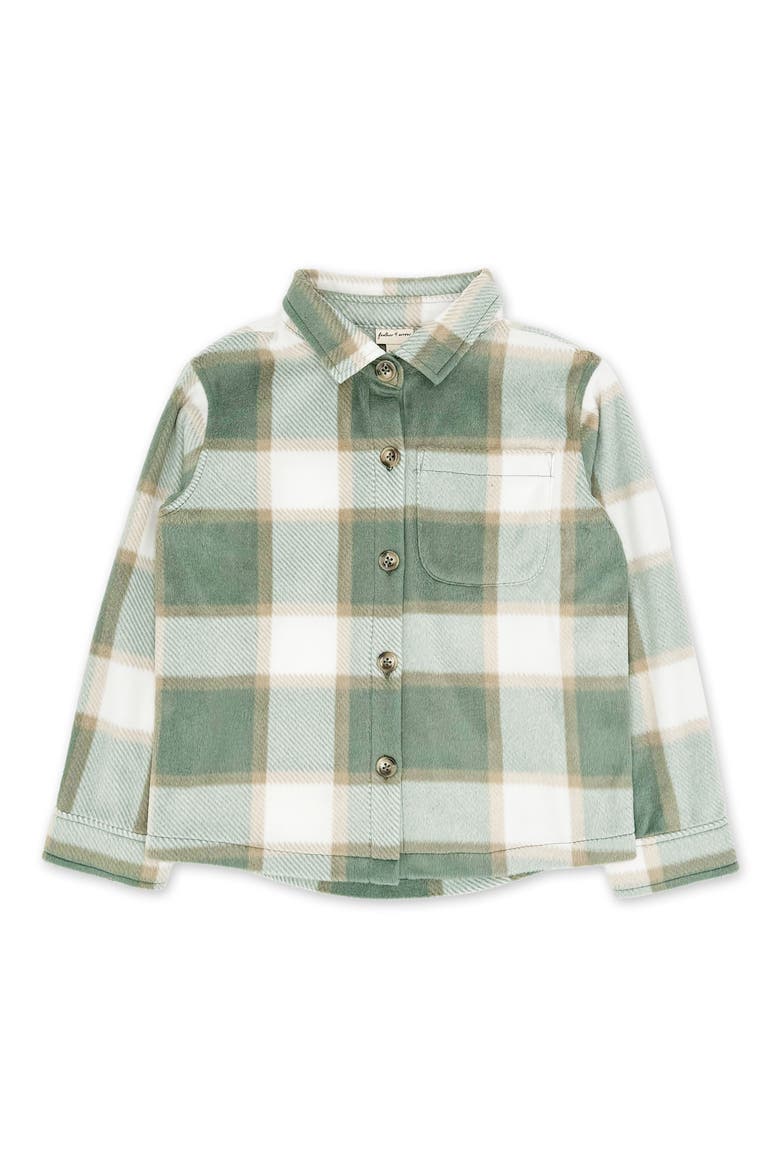 Kids' Alpine Cozy Plaid Fleece Shirtjacket, Main, color, SAGE