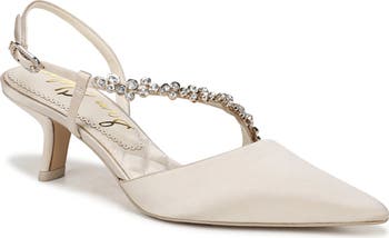 ★SUECOMMA BONNIE★ Polygon sling back shoeswhite DG2DS25004 Sam Edelman Bonnie Slingback Pointed Toe Pump (Women