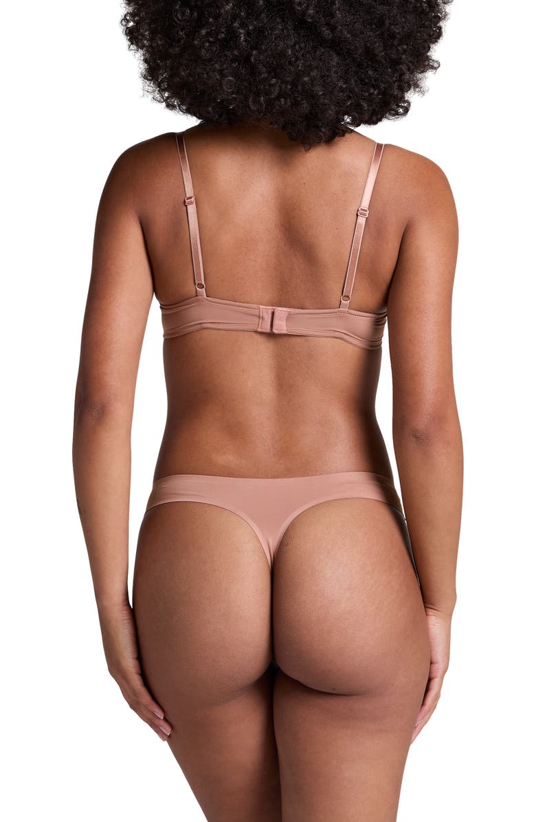 Hunkemöller Plunge Padded Underwired Bra, Alternate, color, Brown