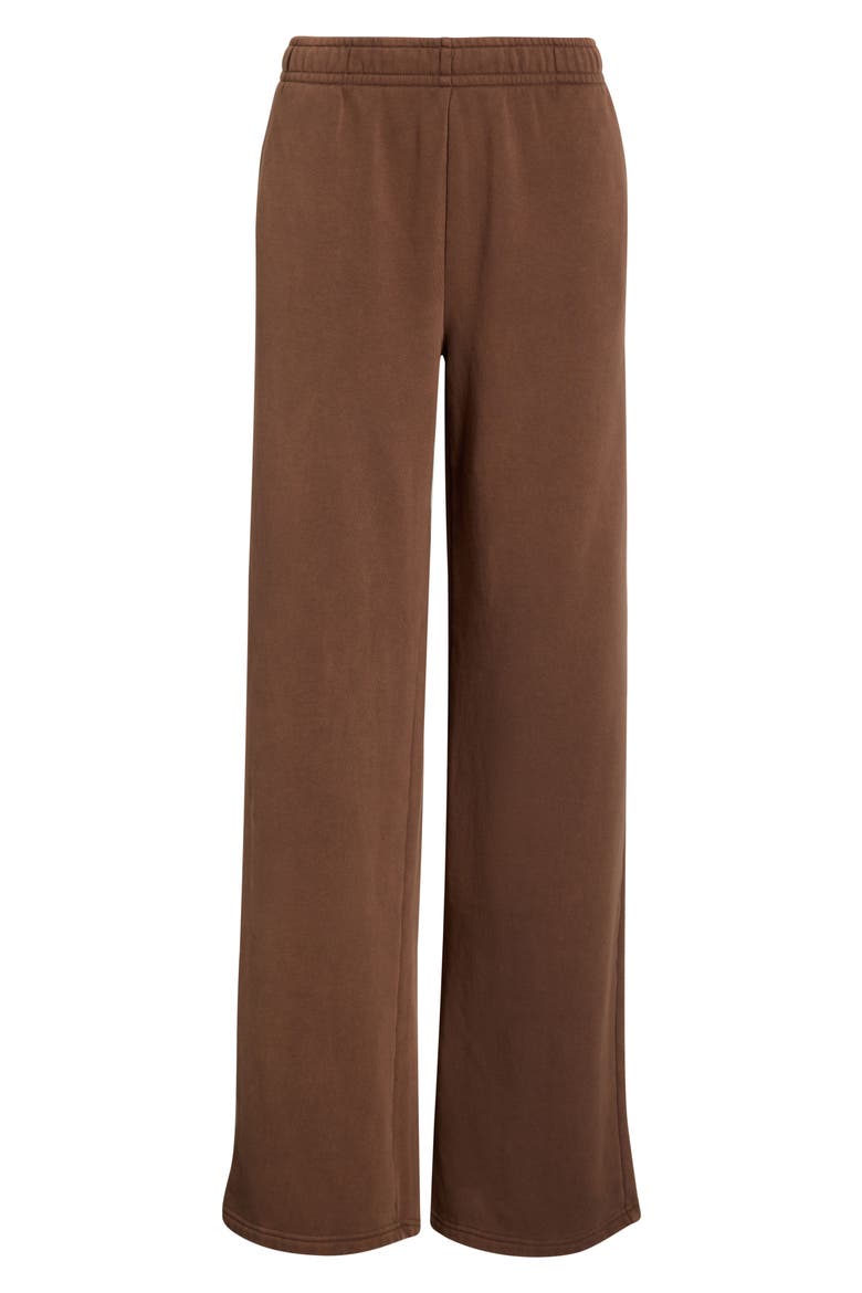 Baggy Cotton Blend Fleece Sweatpants, Alternate, color, BROWN