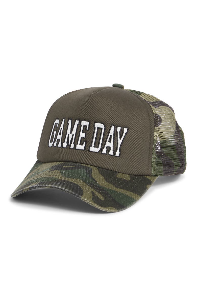 Game Day Camo Trucker Hat, Main, color, CAMO