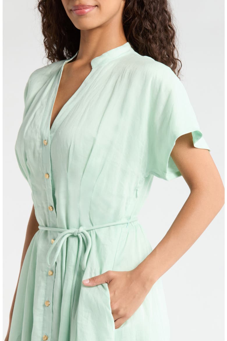 Jemma Linen Shirtdress, Alternate, color, MINT