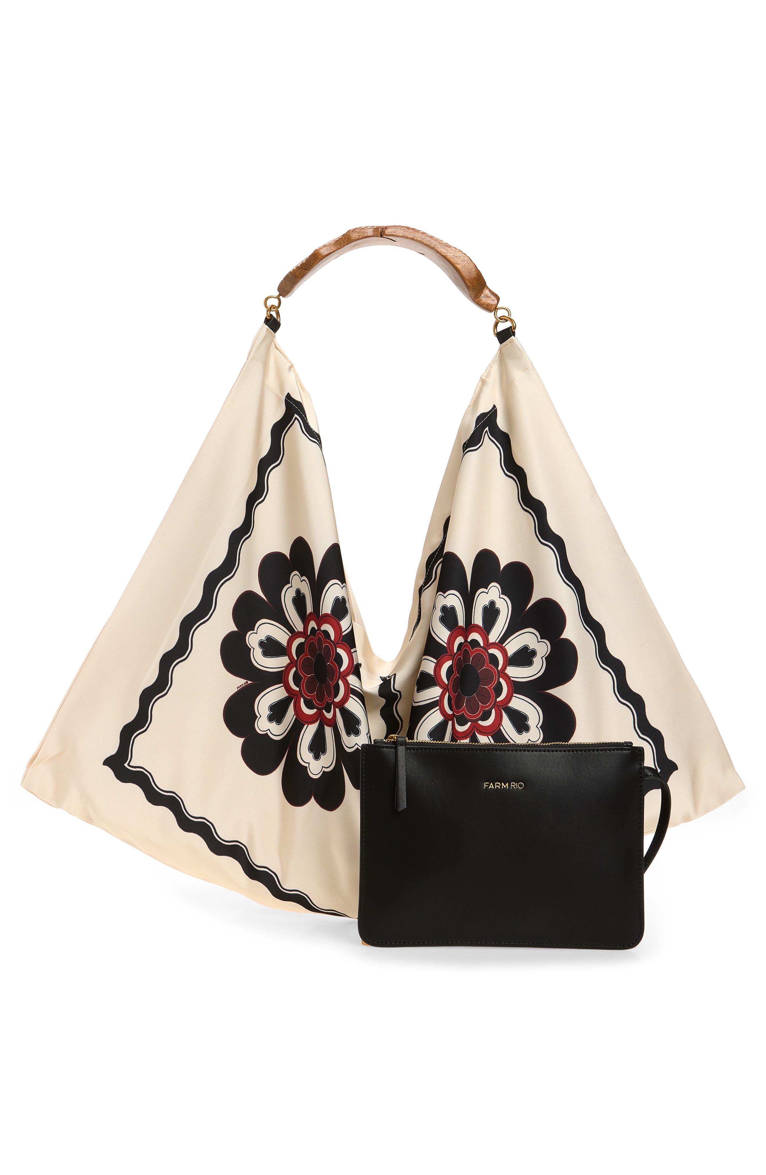 Medium Satin Scarf Bag, Alternate, color, FIORE LENO