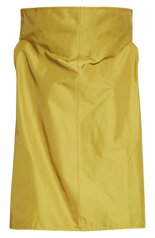 Melitta Baumeister Funnel Neck Taffeta Top In Mustard Lime