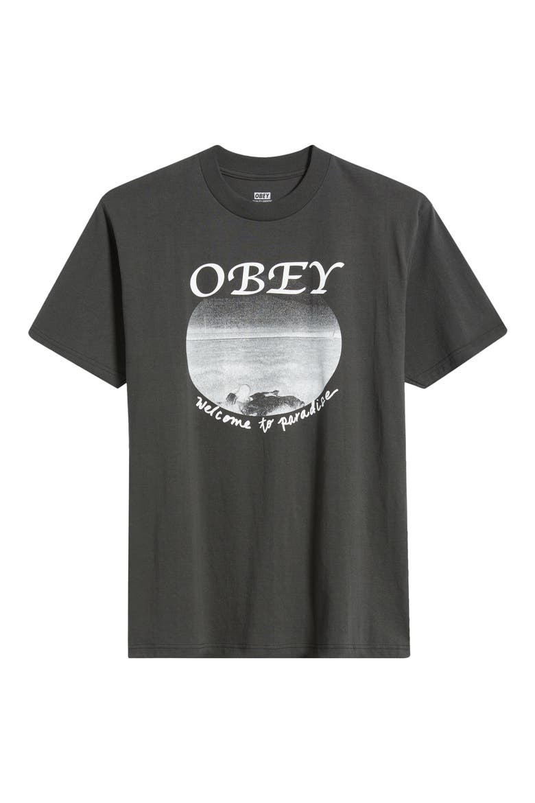 Welcome to Paradise Graphic T-Shirt, Alternate, color, VINTAGE BLACK