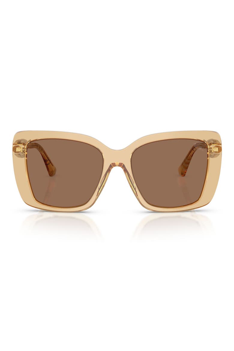 54mm Square Sunglasses, Main, color, BEIGE