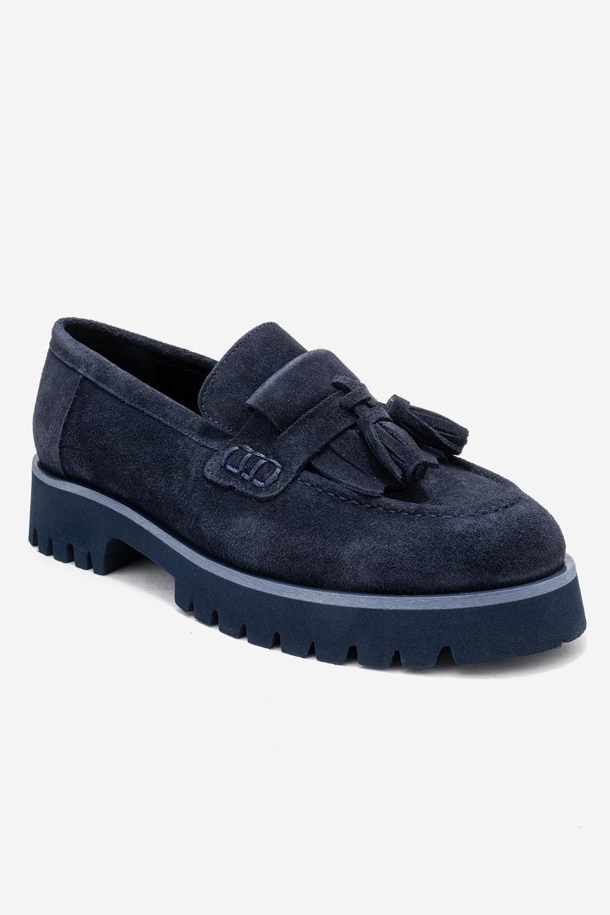  Navy Suede Leather