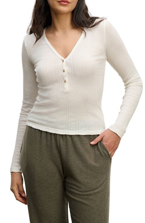 Winona Pointelle Henley Tee