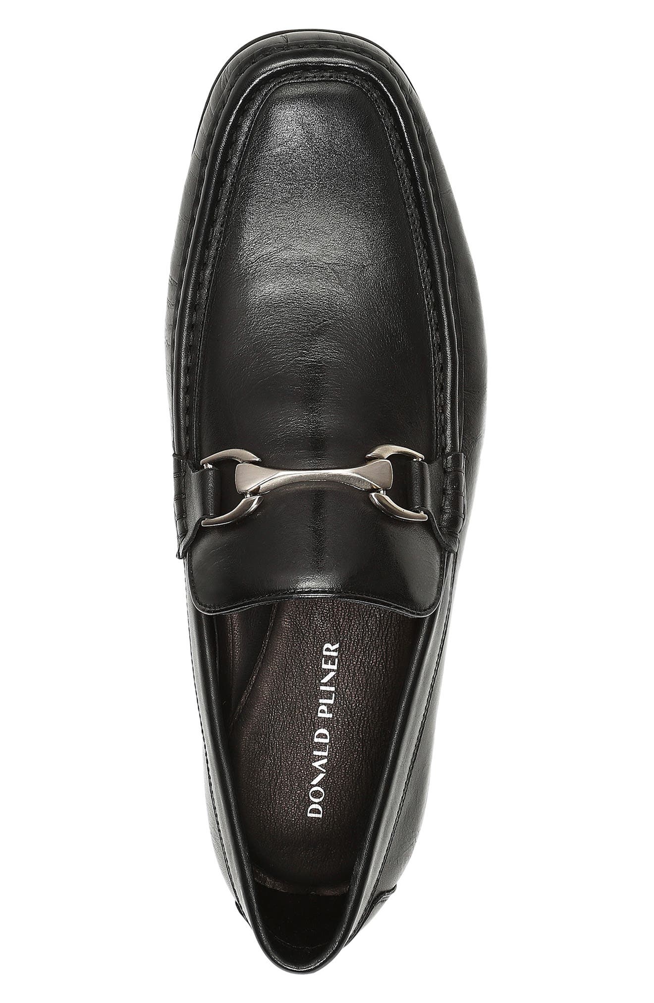 Donald Pliner Leather Bit Loafer, Alternate, color, Black