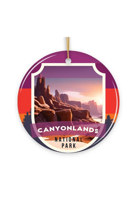 Canyonlands National Park Retro Style Ceramic Ornament