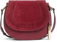 Vince Camuto Kirie Suede & Leather Crossbody Saddle Bag (Nordstrom Exclusive)
