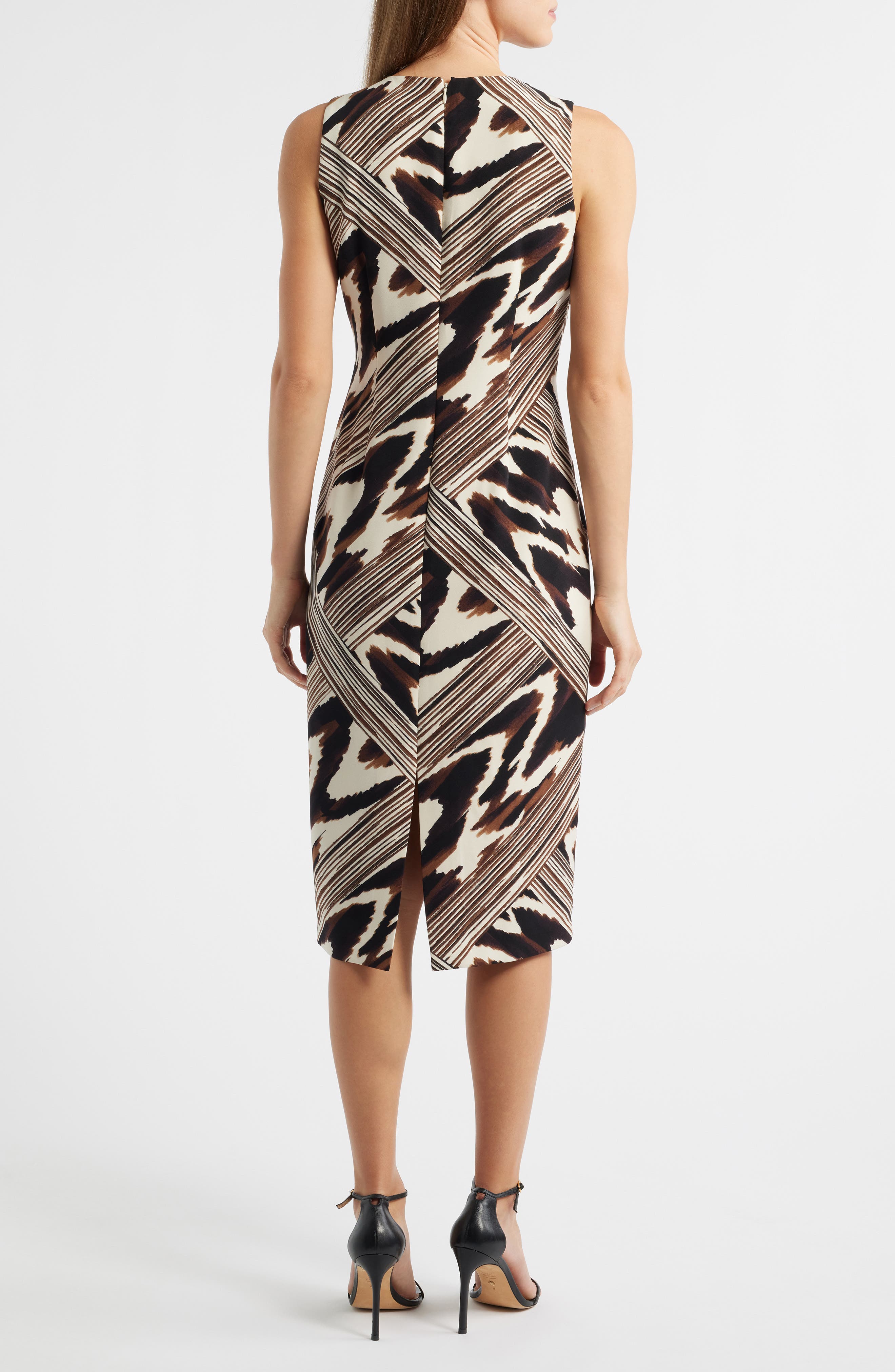 Print Sleeveless Midi Dress - image 2