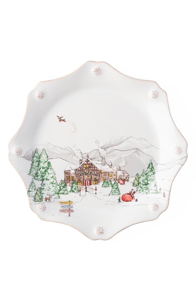 Juliska Berry & Thread North Pole Set of 4 Scalloped Dessert/Salad Plates, Alternate, color, 