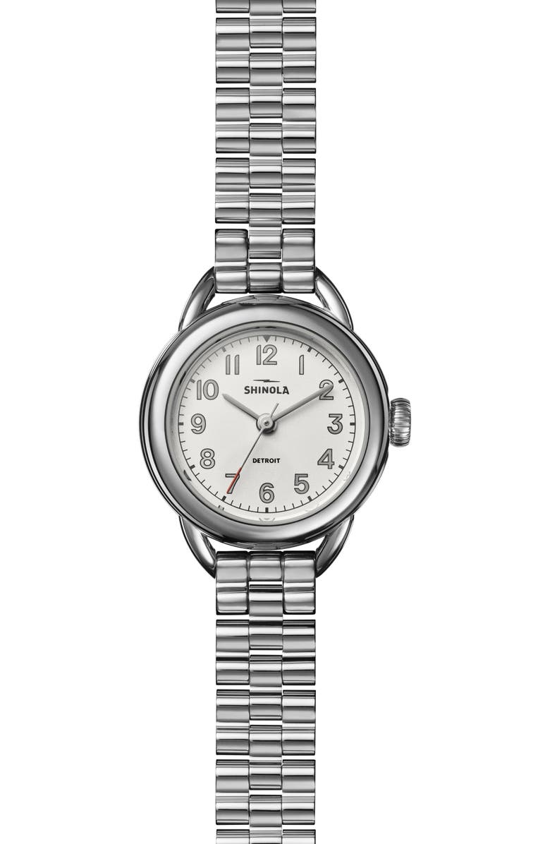 Shinola Runabout Bracelet Watch, 25mm, Main, color, White