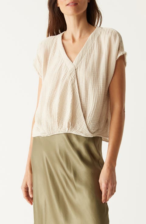Evie Gauze Faux Wrap Top