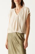 Michael Stars Evie Gauze Faux Wrap Top