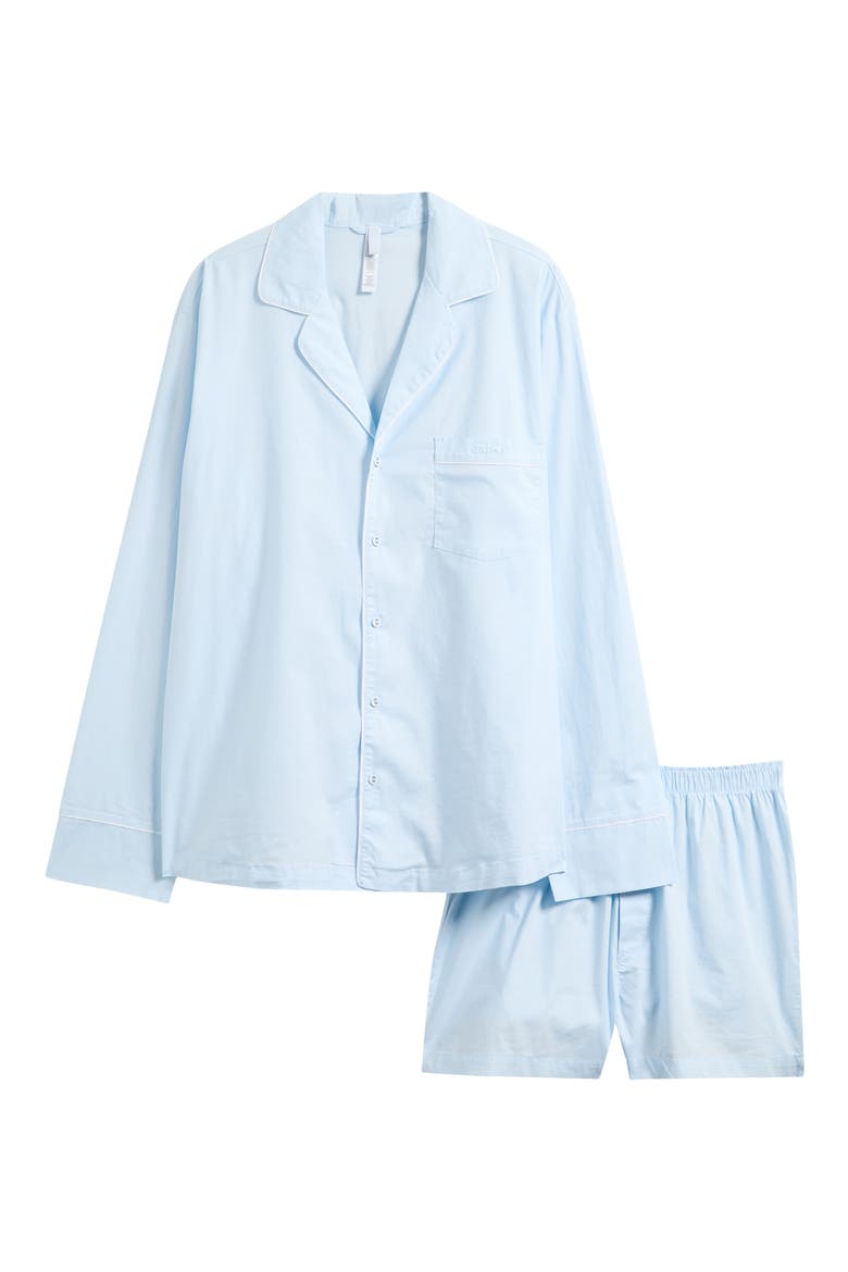 Cotton Poplin Boxer Sleep Set, Alternate, color, BABY BLUE CONTRAST