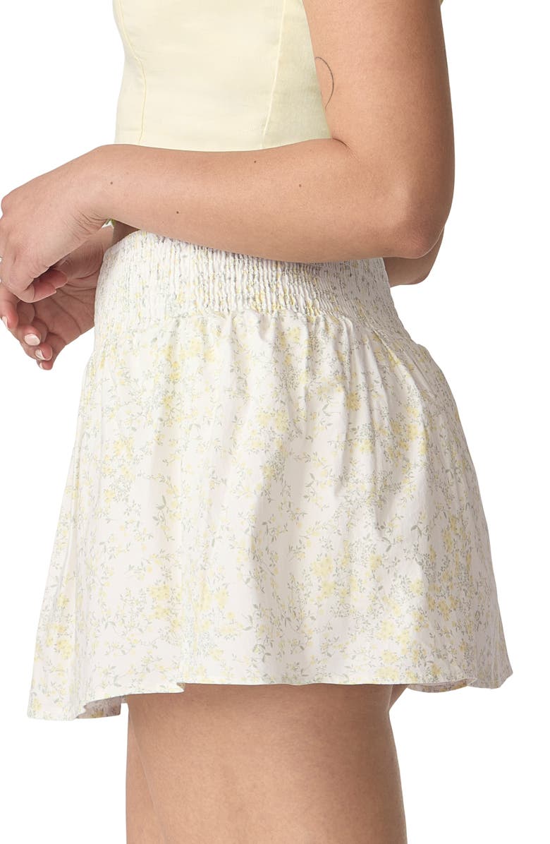 Florence by Mills Smocked Mini Skort, Alternate, color, Yellow Flower Soiree