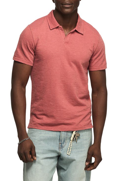 Johnny Collar Slub Jacquard Polo