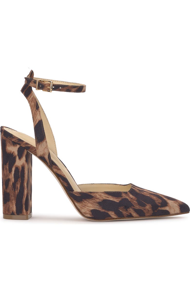 Jessica Simpson Nazela Pointed Toe Ankle Strap Pump, Alternate, color, Natural Leopard