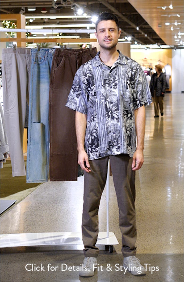 Hawaiian Nightfall Linen Camp Shirt, sales video thumbnail