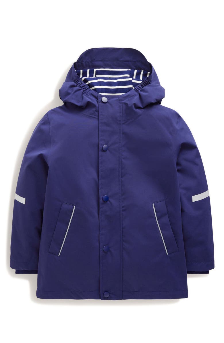 Mini Boden Kids' Waterproof Fisherman's Hooded Rain Jacket, Main, color, 