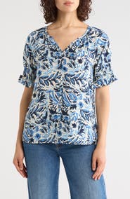 Caslon® Puff Sleeve Top