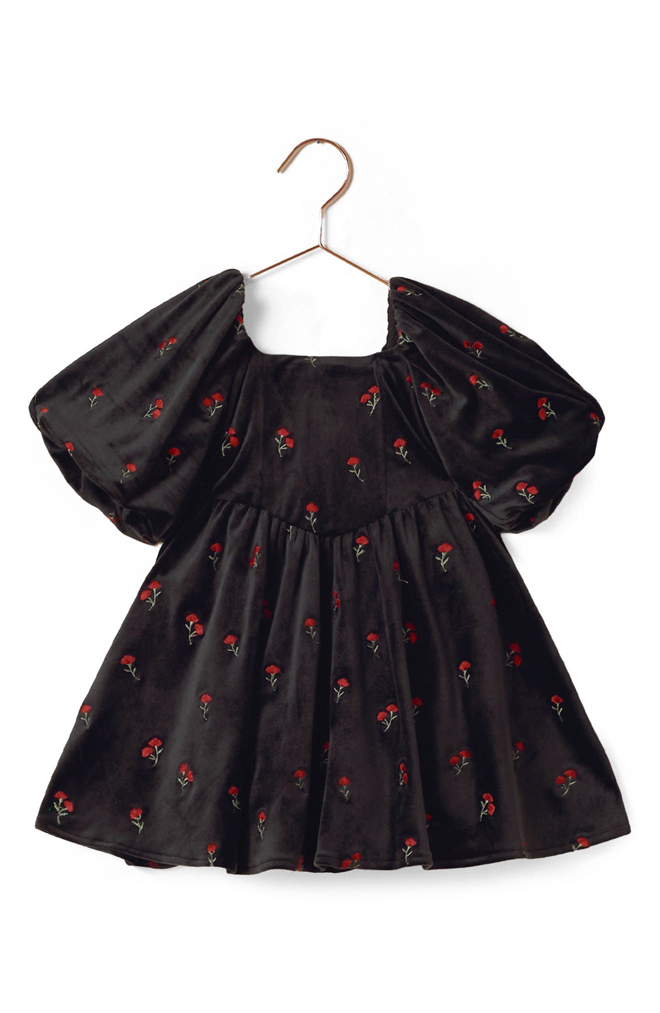 Kids' Nina Velvet Floral Dress