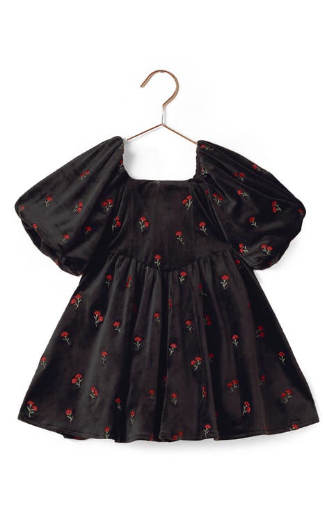 Kids' Nina Velvet Floral Dress