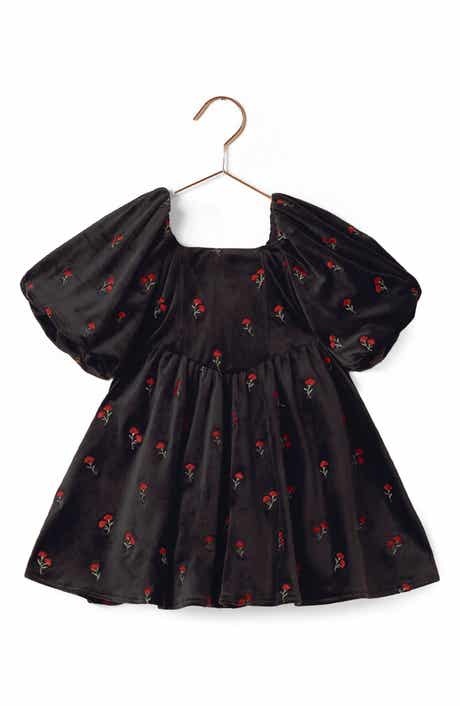 Kids' Nina Velvet Floral Dress