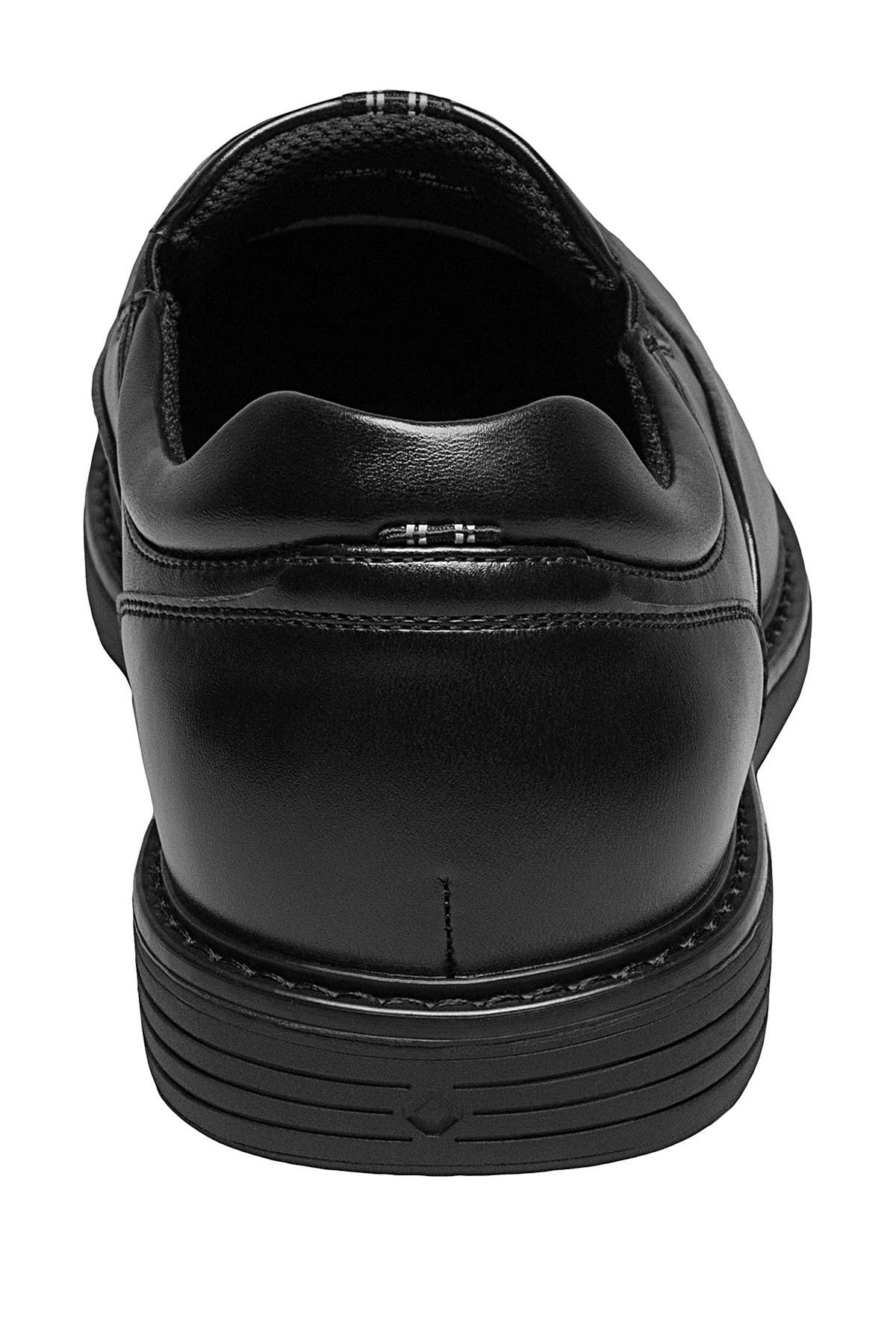 NUNN BUSH Wade Work Slip Resistant Moc Toe Venetian Loafer - Wide Width Available, Alternate, color, Black